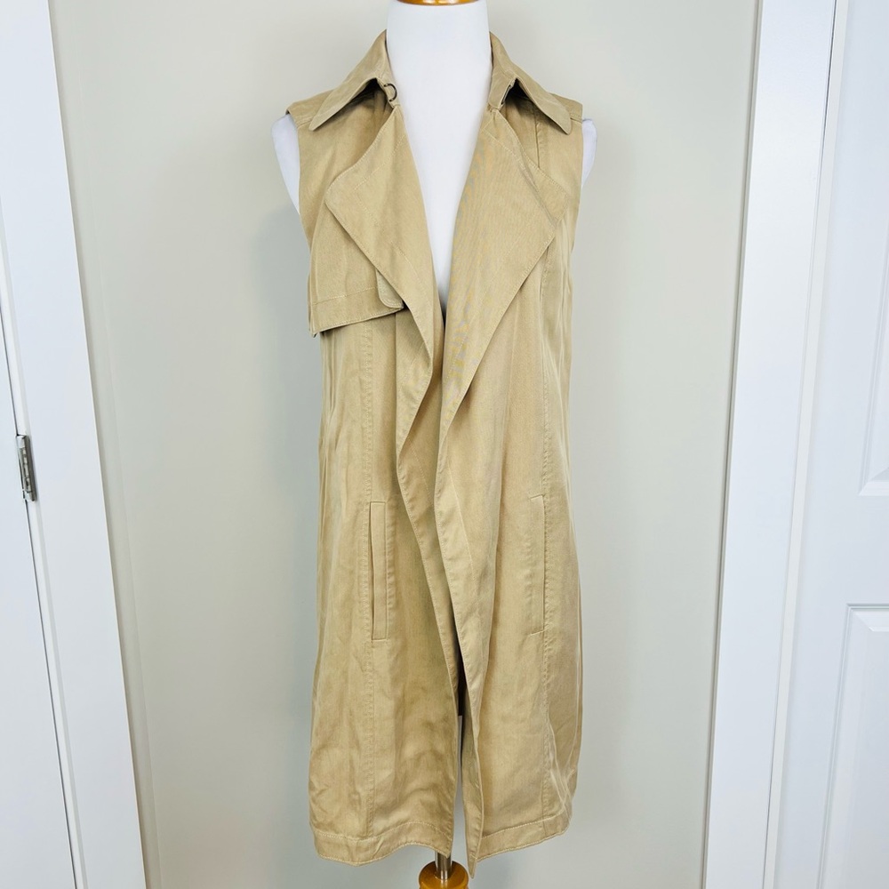 Babaton McKinley Beige Sleeveless Maxi Vest